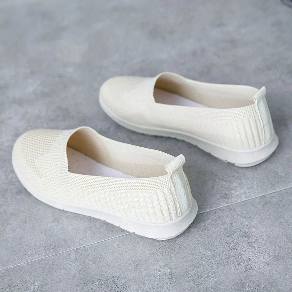 Дышащие легкие лоферы мягкая обувь для женщин сетчатая на плоской подошве без