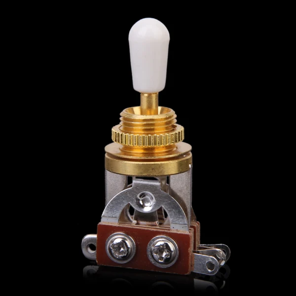 

3-Way Toggle Switch Golden W/ Ivory Tip for Electric Guitars