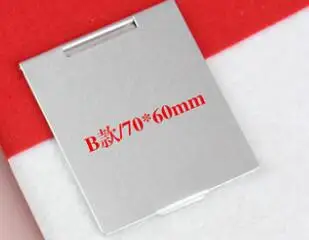 Зеркало для макияжа компактное складное ультратонкое алюминиевое прямоугольное