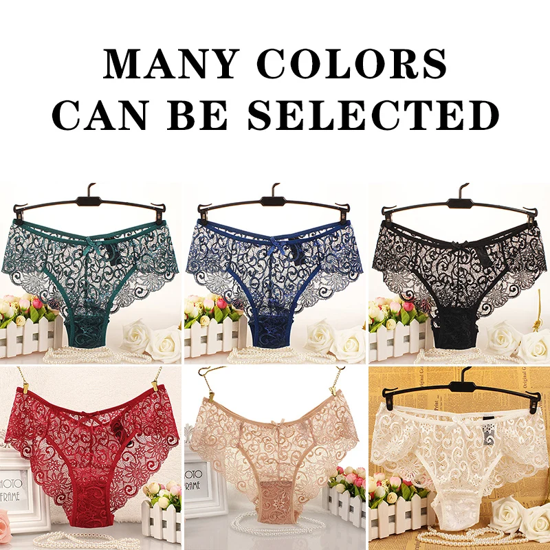 

QUCO Brand 6 Pcs/lot Women Underwear Women's Lace Bodysuit Panties Sexy Adult Lingerie Sheer Briefs Erotic Underpants Thongs Sex