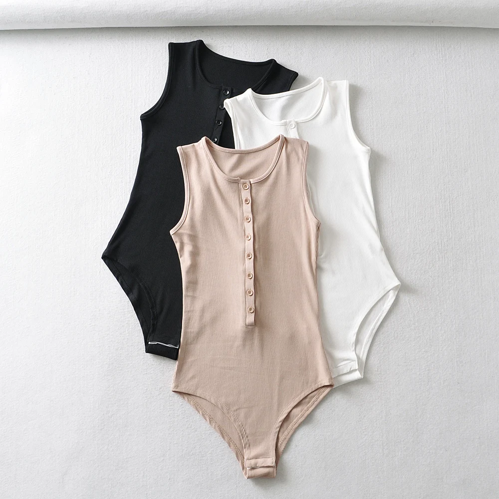 

New Fashion 2021 New Fashion Brand Women Playsuit Bodysuit Jumpsuit Sexy Club Polyester Solid Tshirt Teeshirt