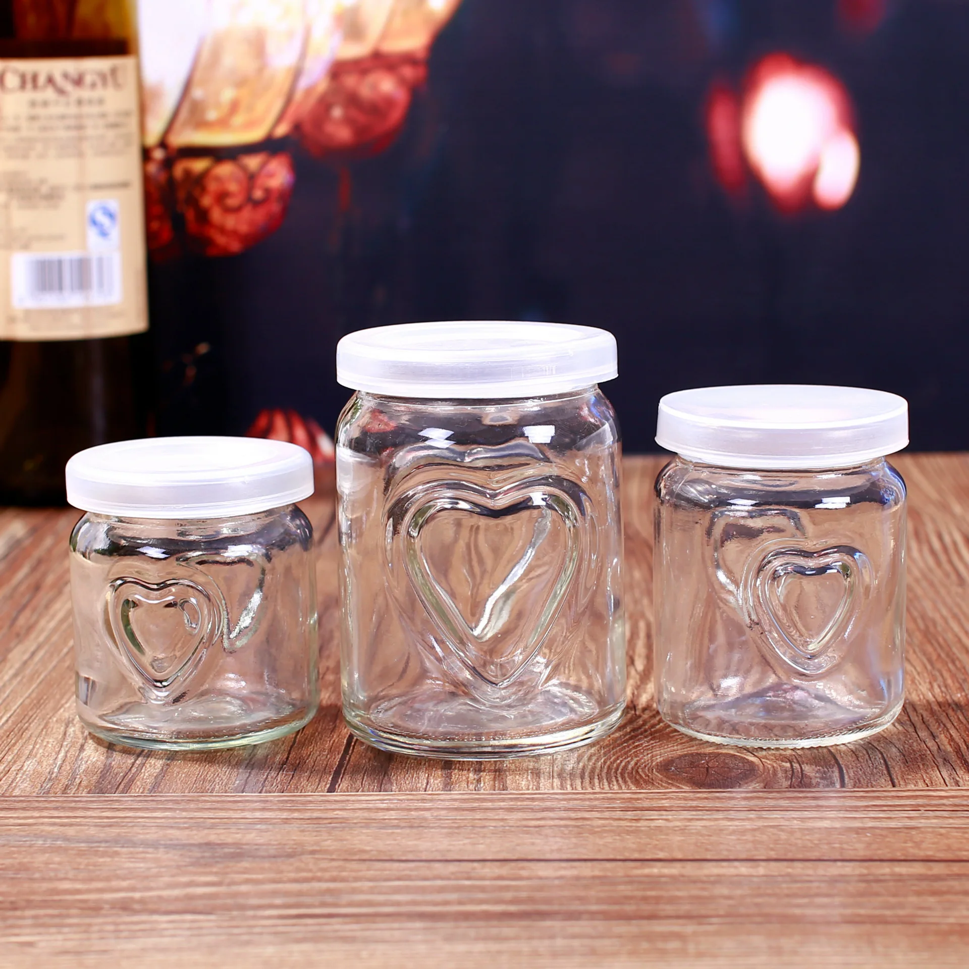 4 шт. стеклянные банки термостойкие прозрачные бутылки Домашние DIY приготовление