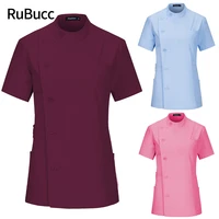hospital uniform set wholesale fashion scrub suits solid color unisex surgical gown pocket v neck scrubs set for women nurse