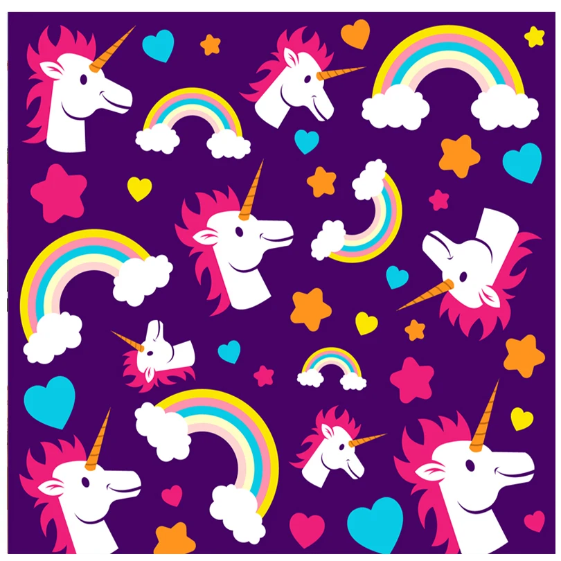 

Cartoon unicorn pattern background