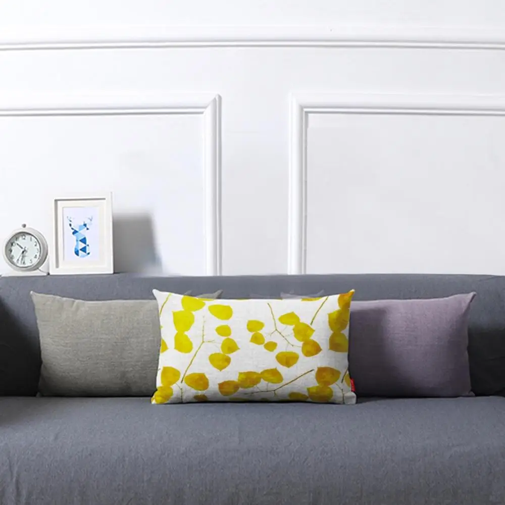 Прямоугольная короткая плюшевая наволочка для подушки цветочный рисунок