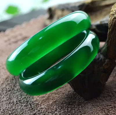 

Zheru jewelry natural agate chalcedony green 54-64mm bracelet elegant princess jewelry gift best mother for girlfriend