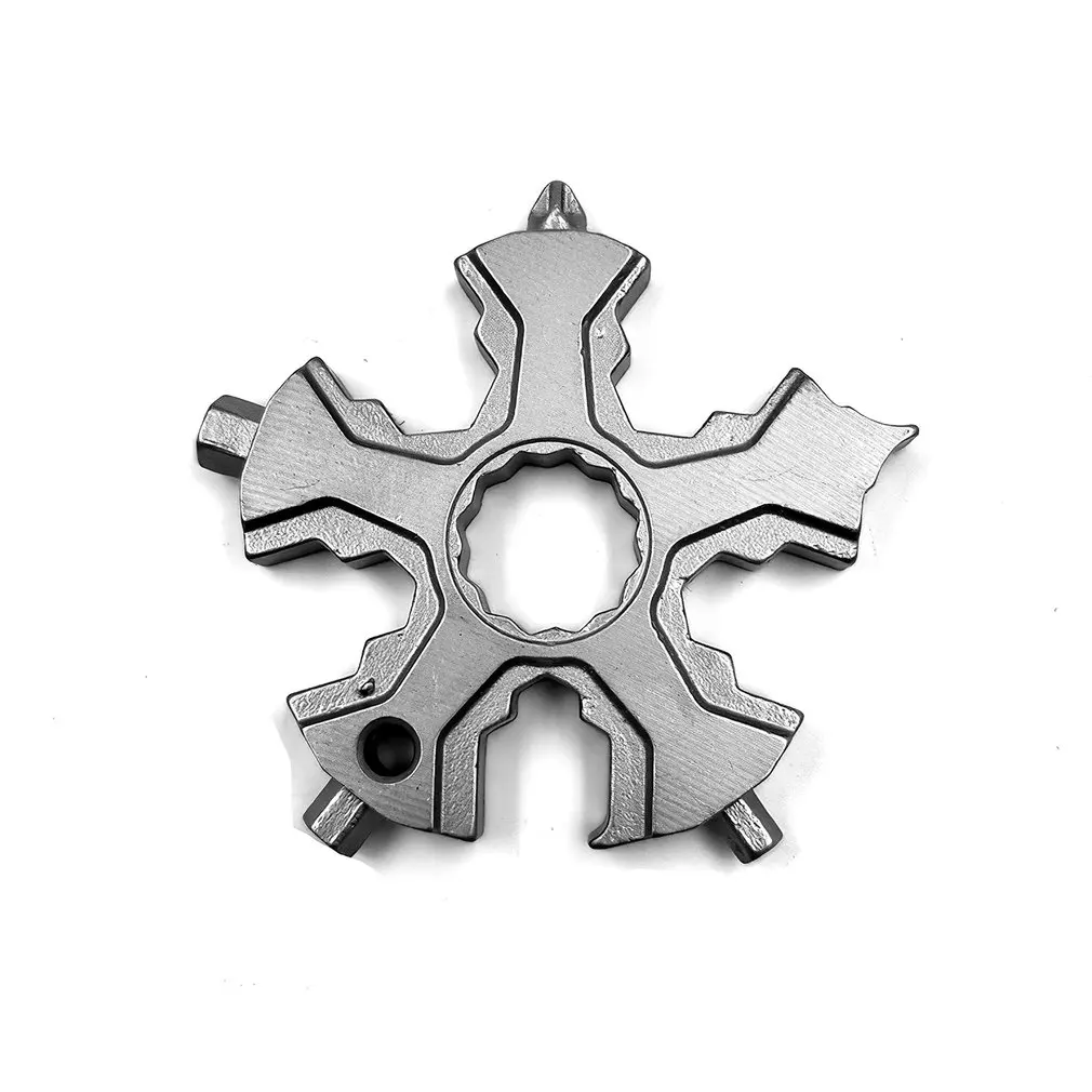 

Гаечный ключ, многофункциональный Пятиугольный гаечный ключ со снежинками для ремонта велосипедов, для езды на открытом воздухе, 16 в одном