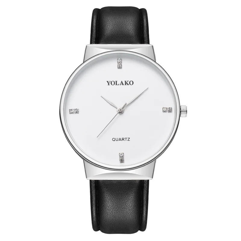 

New Fashion men's Wrist Watch Business diamond-studded Black Leather Quartz Watch Casual Watch For Men Quartz Wristwatches Gift