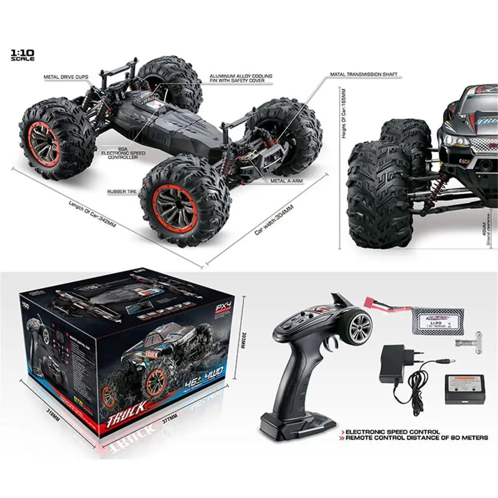 JTY игрушки 1/10 2 4 ГГц радиоуправляемые автомобили 46 км/ч Игрушечный Грузовик с