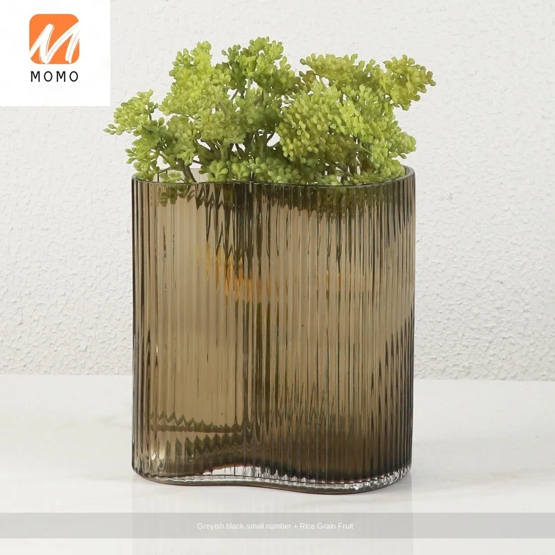 

Modern Light Luxury Vase Flower Ware Nordic Creative Simple Glass Transparent Living Room Flower Arrangement Table Decoration