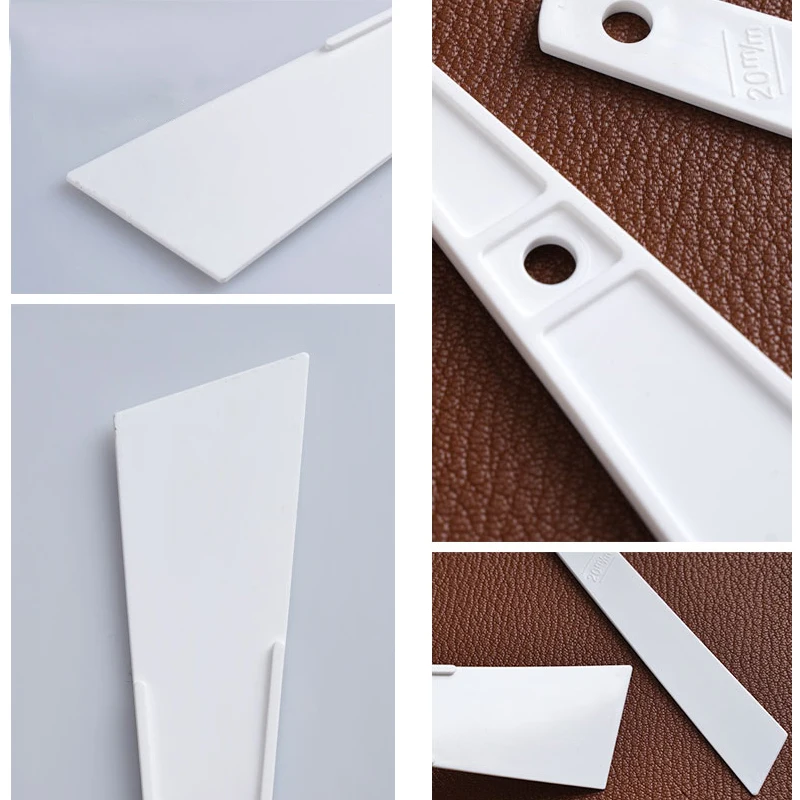 Белый пластиковый скребок для кожевенного ремесла MIUSIE смазывания клея