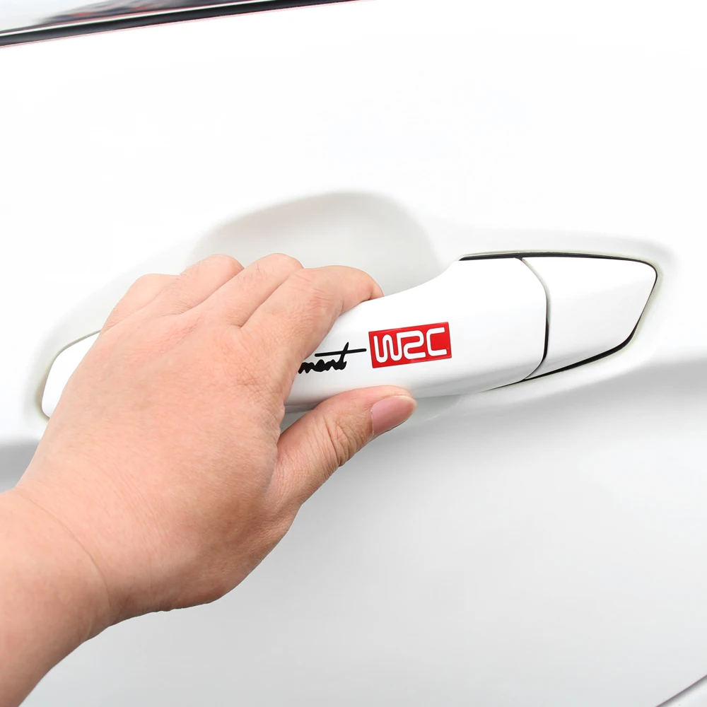 Наклейки на автомобильные ручки WRC ралли гоночные фотообои для renault arkana duster logan 2