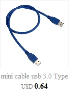0,8 м Мини-кабель usb к usb 2,0 Тип папа к папа кабель черный оптовый поставщик дропшиппинг
