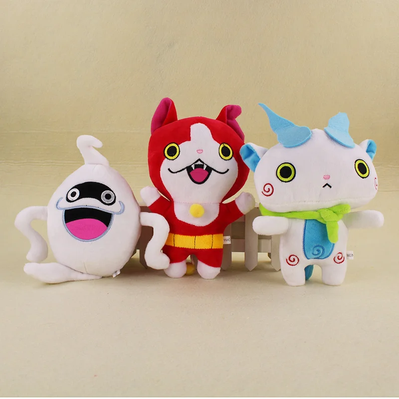 20 см Yokai часы плюшевые присоски кулон игрушка Jibanyan Komasan шепот чучела животные