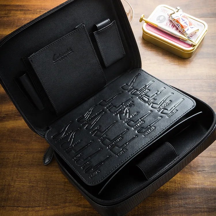 Кожаный чехол для табачной трубы 4 аутентичный полный класс Lizard шаблон