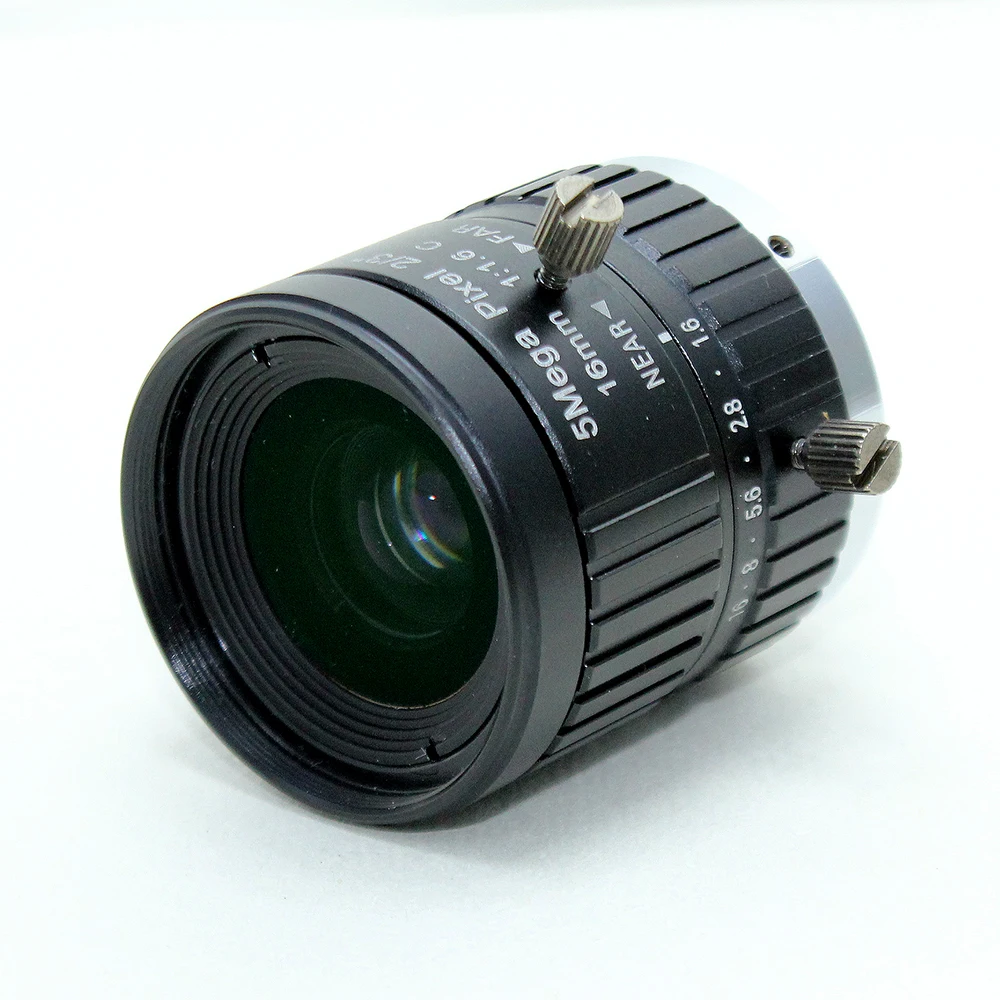 5MP 2/3 &quot16 мм C Mount Lens Professional Low Distortion F1.6 CCTV Industrial линзы машинного зрения для HD-камеры