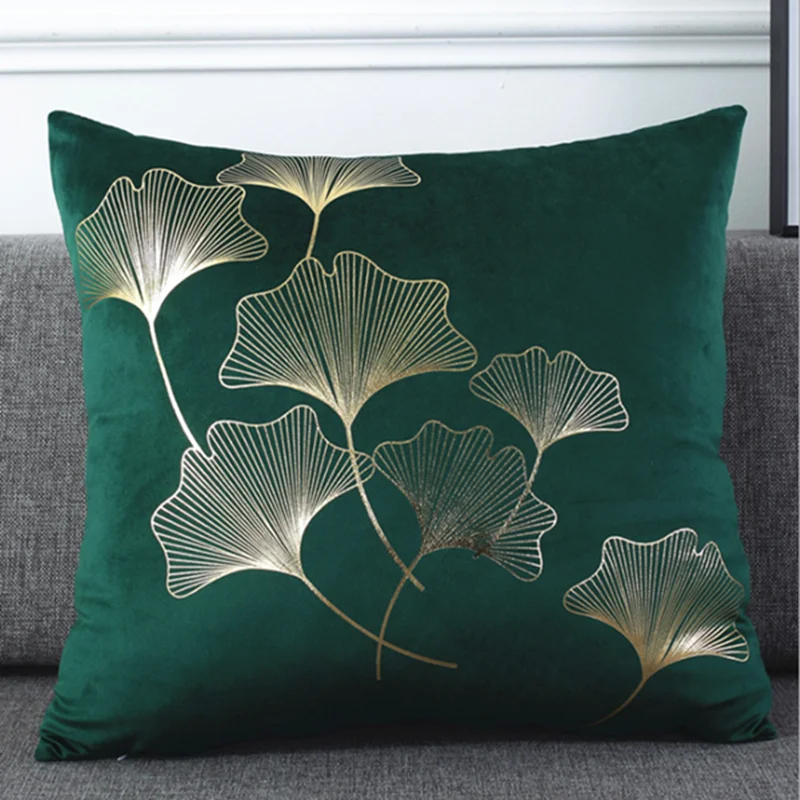Новое поступление 2020 года Голландская Бархатная подушка с бронзовым узором 45*45