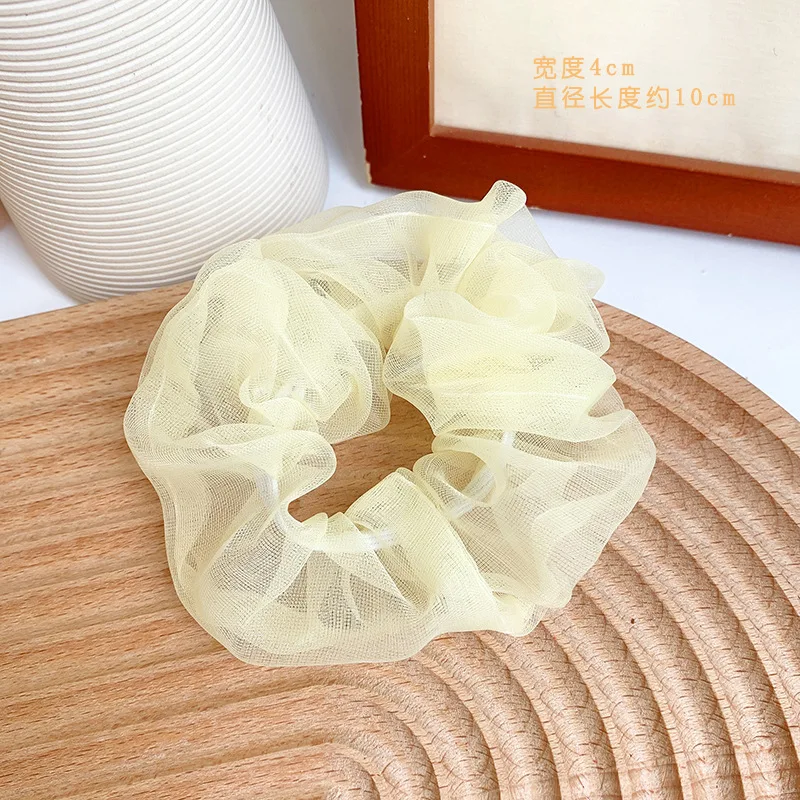 Ruoshui Woman Yellow Colors Scrunchies Hair Ties Girls Ponytail Holders Hair Rope Gum Hair Ornaments Headwear Rubber Band