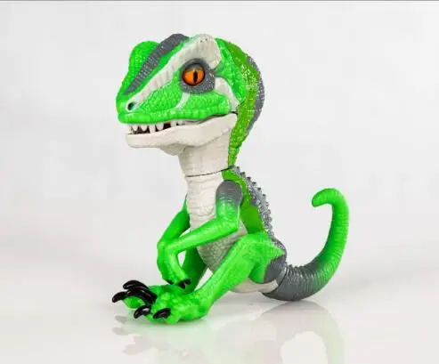 Зеленый Креативная Velociraptor фигурка, Электрический динозавр, домашние животные, игрушка для кончика пальца динозавра, Умная игрушка, электронный питомец, модель динозавра - Цвет: Зеленый