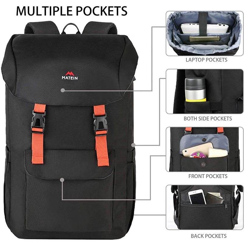 Рюкзак Matein для мужчин и женщин 17 дюймов водонепроницаемый рюкзак ноутбука из