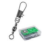 100PCS 4#6#7#8#10#12# 14# High Carbon Steel Interlock Snap Ball Bearing Swivel Rolling Solid Rings Fishing Connector Boat Hooks