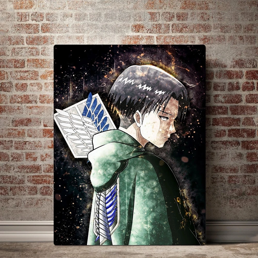 

Wall Art Attack on Titan Canvas Paintings Modular Levi Ackerman Pictures HD Printed Anime Poster Living Room Home Decor Framed