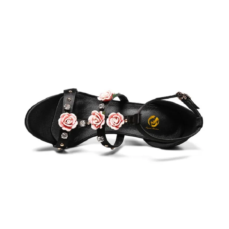 

Original Intention Super Sweet Women Sandals Stylish Open Toe Thin High Heels Sandals Pink Black Shoes Women US Size 3-10.5