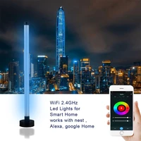 rgb color changing smart led corner lamp led corner light with 24 keys remote control home decor work with alexagoogle home