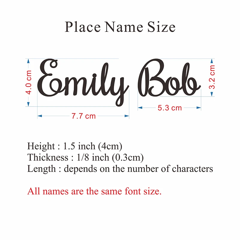 Персонализированное акриловое зеркало с лазерной резкой имени гостей