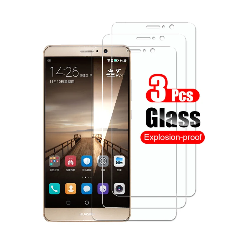 3 шт. закаленное стекло для Huawei Mate 9 защита экрана Защитная пленка Mate9 стеклянный