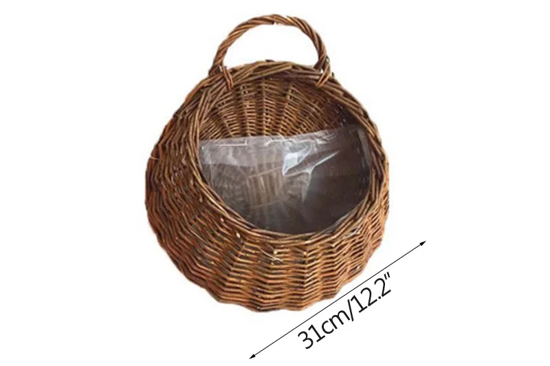 Strongwell винтажный ручной Плетеный цветок в горшке из ротанга корзина висячая ваза садовый Настенный декор Свадебные украшения дома аксессуары