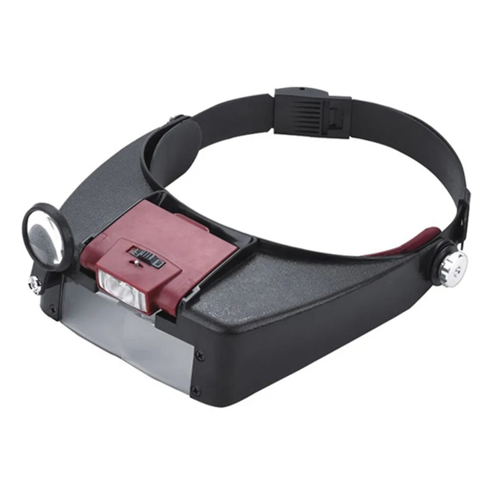 

10X Headband Magnifying Glasses With LED Light Illuminated Magnifier Adjustable Head Loupe For Jewelry Reading Watchmaker Repair