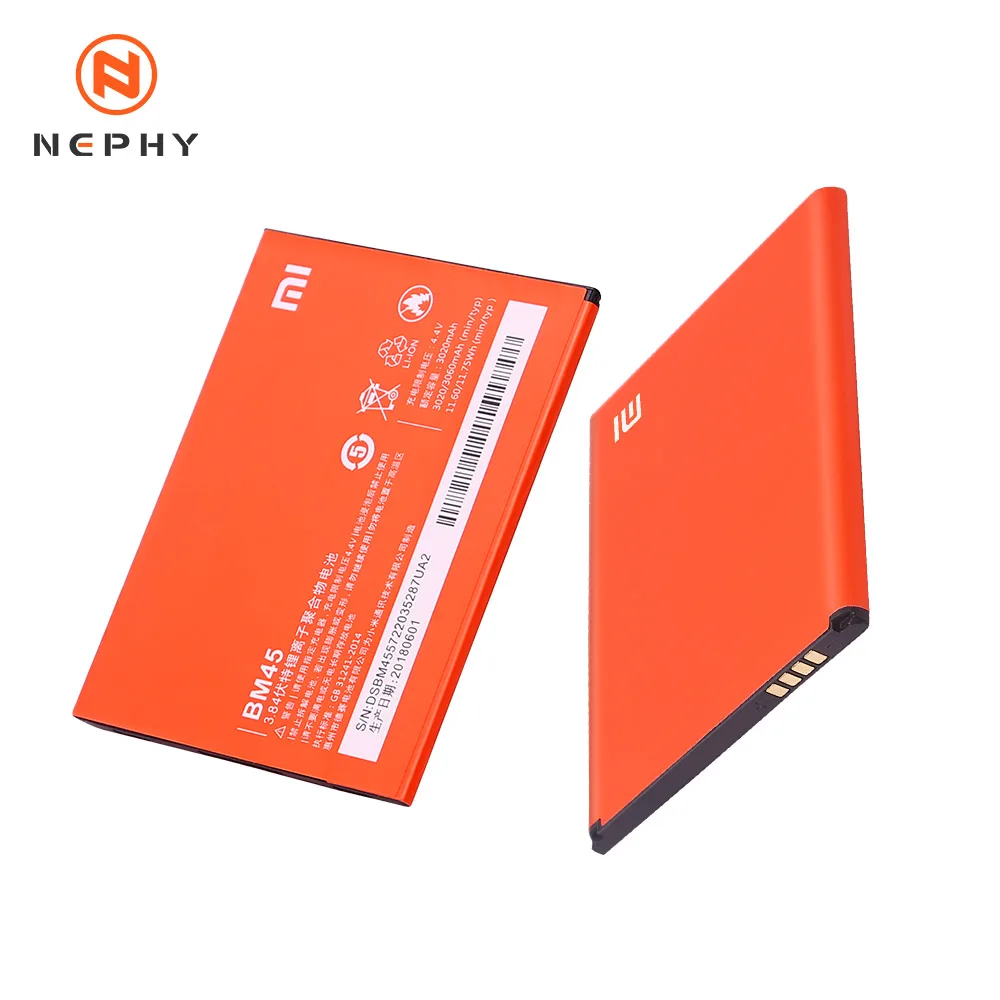 Nephy Батарея BM45 для Xiaomi Redmi Note 2 Note2 мобильный телефон премиум-класса запасной аккумулятор бесплатным инструментом отслеживания