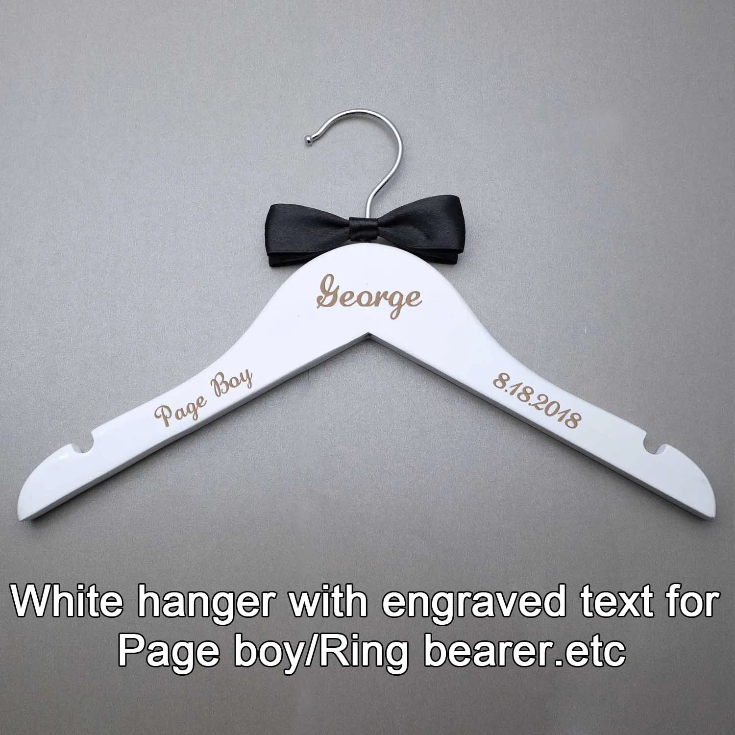 white hanger for boy Пользовательские Свадебные вешалки персонализированные Свадебная Вешалка для одежды с датой, пользовательские жених подружки невесты имя вешалки невесты подарок - Цвет: white hanger for boy