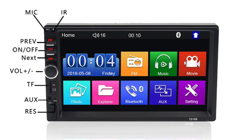 Carsanbo Universal 2 din Car Multimedia Player Autoradio 2din Stereo 7" Touch Screen Music Video MP5 Player Auto Radio Bluetooth