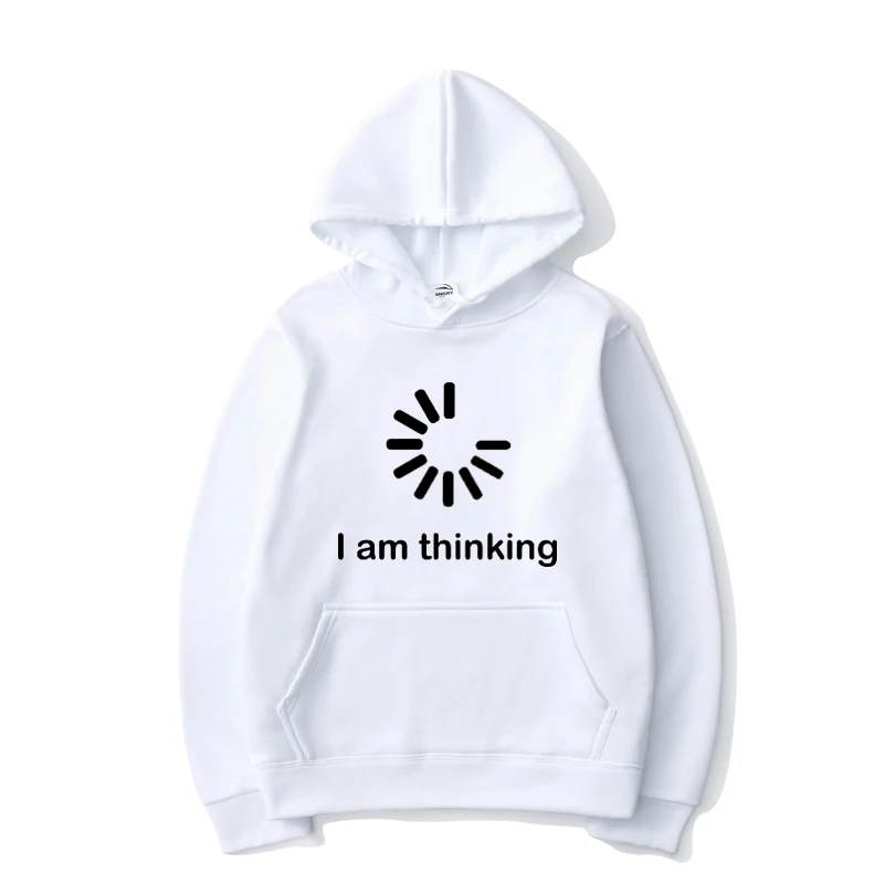 

Толстовки с принтом I'm Thinking для мужчин и женщин, Спортивная повседневная толстовка с капюшоном в стиле хип-хоп, уличная мода, пуловер с капюш...