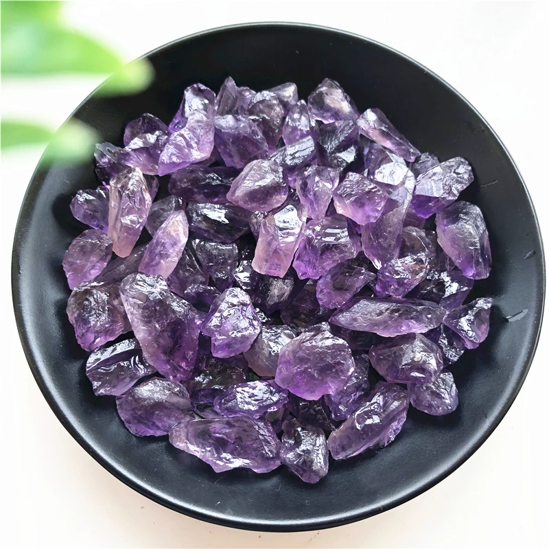 50 г Высококачественный Натуральный Необработанный Аметист гравий камень кварц