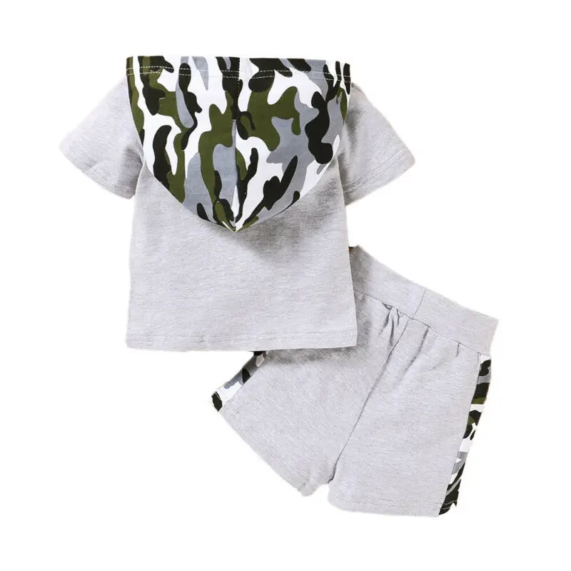 

Kids Baby Boys Summer Casual Camouflage T-Shirt Tops Shorts Pants Sets Outfits