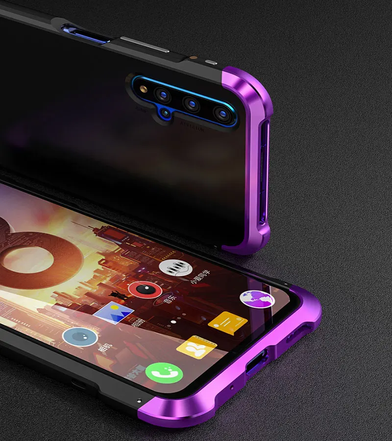 Чехол для Huawei P30 Pro гибридный Алюминиевый металлический бампер жесткий