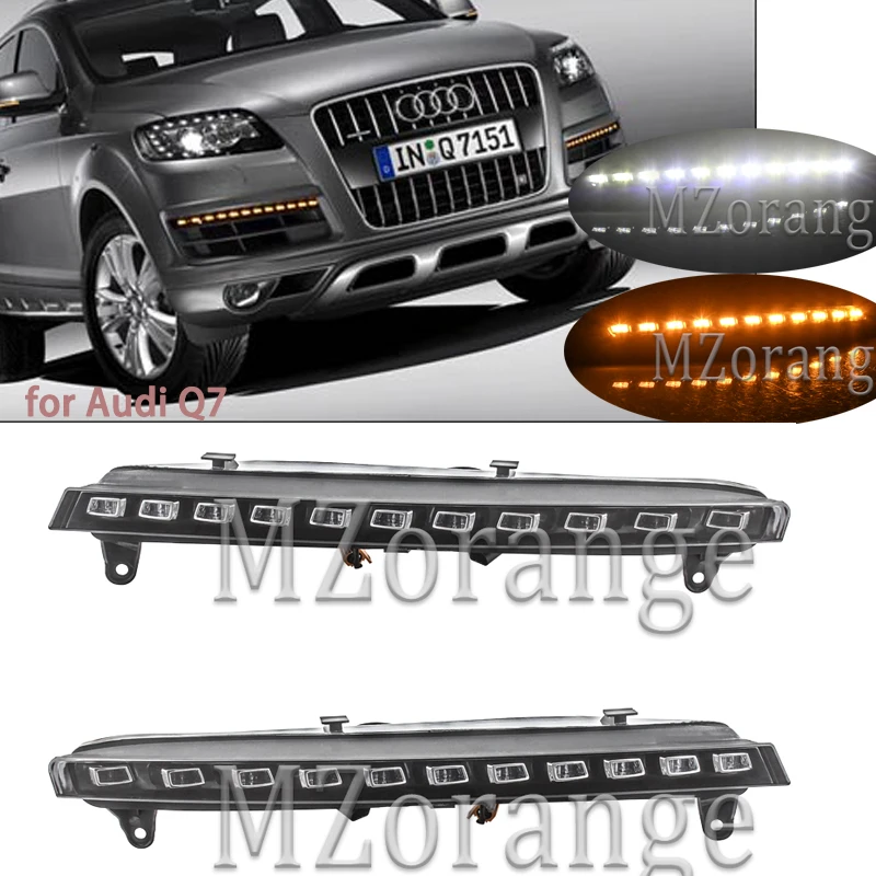 СВЕТОДИОДНЫЙ DRL для Audi Q7 2006 2007 2008 2009 фары дневного света Автомобильные дневные