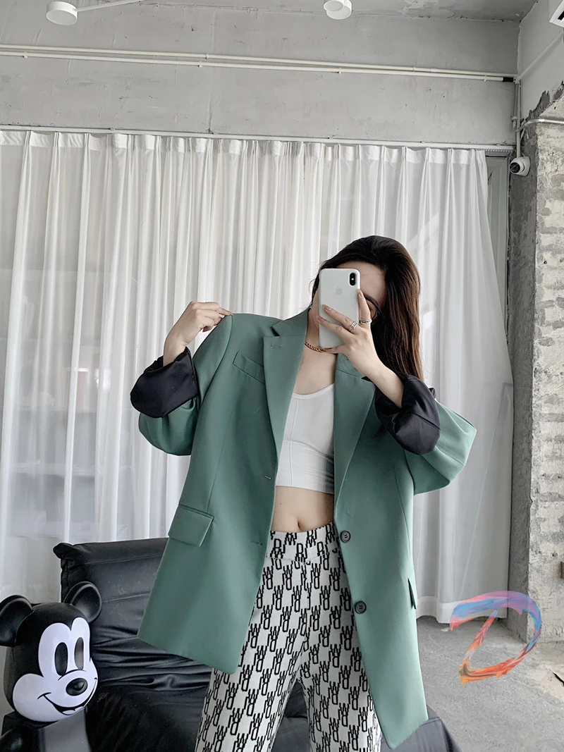 

We11done Jacket Men's Women's High Quality Large-profile Thin Shoulder Padded Suit Jacket Oversize Welldone Retro Jacket