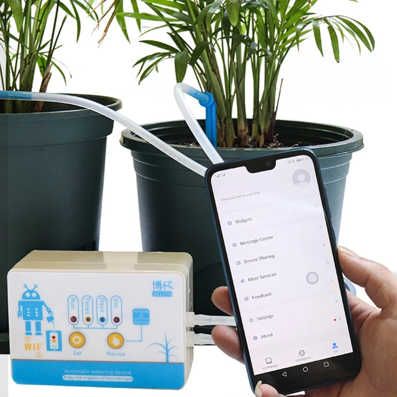 Solar Energy Charging Intelligent Garden Automatic Watering Device Potted Plant Drip Irrigation Water Pump Timer System|Садовые