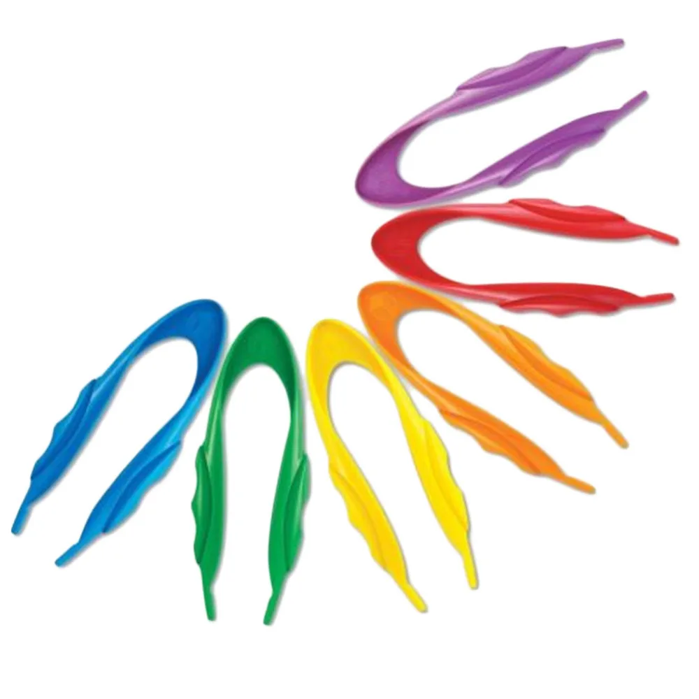 

1 PCS Plastic Materials Tweezers Kindergarten Educational Toy Experiments Tools Color Random