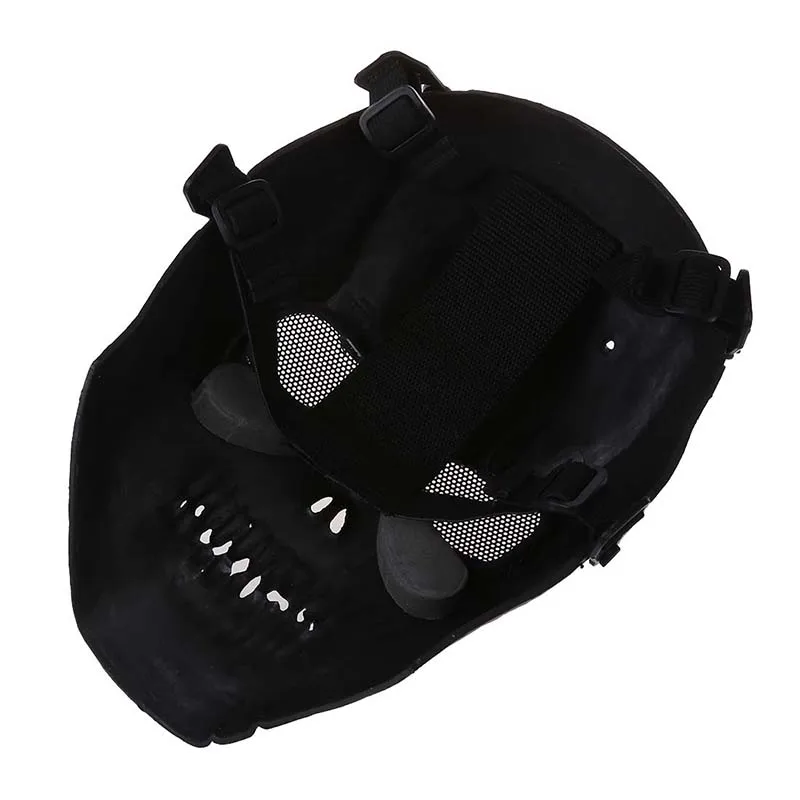 Army Skull Skeleton Airsoft Paintball BB Gun Full Face Game Protect Safe Mask - Silver Black | Дом и сад