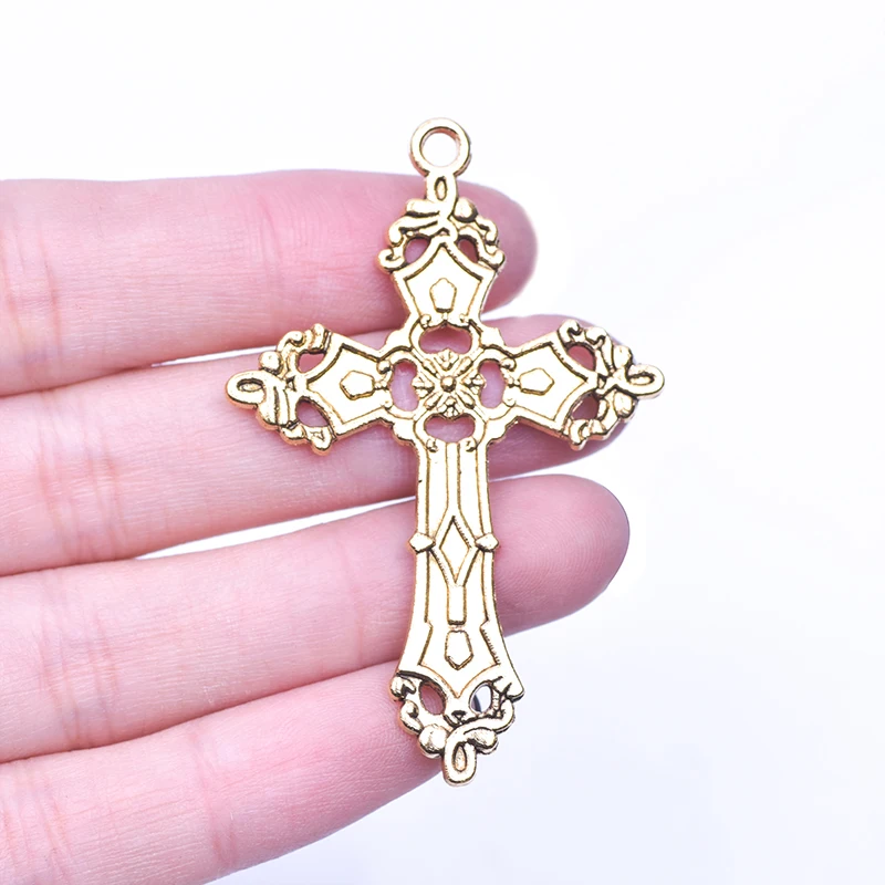 

5Pcs/Lot Multi Color Ancient Religion Jesus Cross Charms Pendant Handmade Women Men DIY Bracelet Necklaces Jewelry Supplies