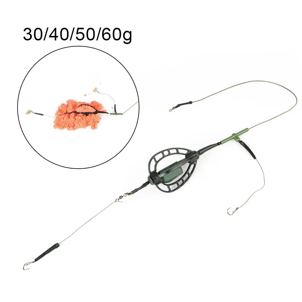

Carp Fishing Inline Method Feeder Cage Hook Rig Fishing Rig Leader Core Line Set For Coarse Lake River Fishing Bait Cage Pesca