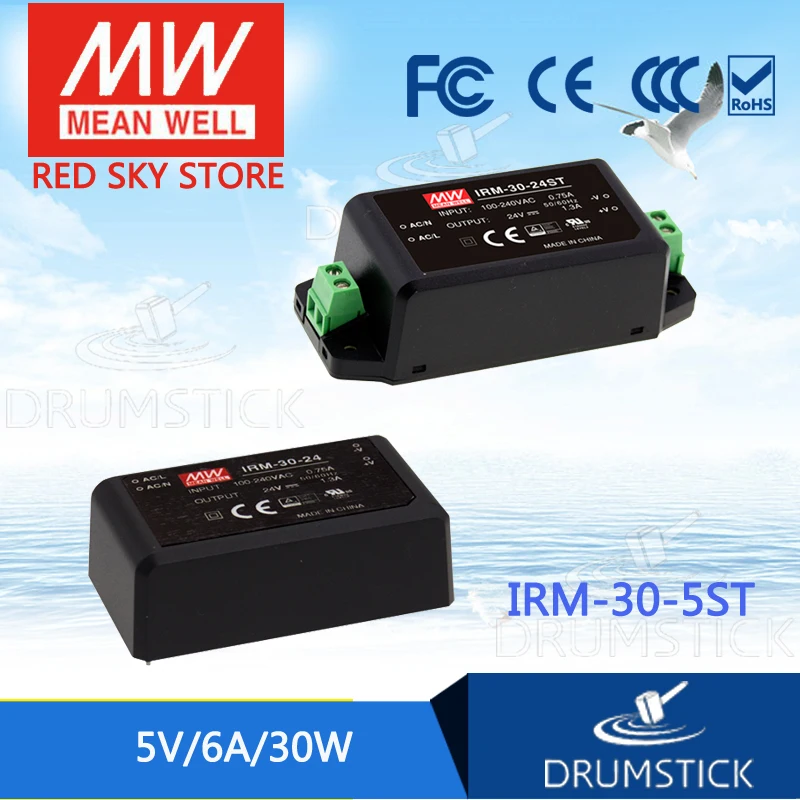 

nice MEAN WELL 2Pack IRM-30-5ST 5V 6A meanwell IRM-30 5V 30W Screw terminal style