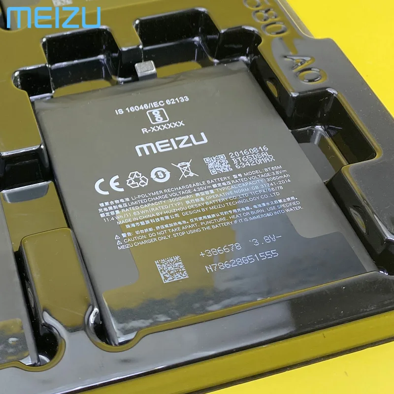 Meizu 100% оригинальный MX6 телефон BT65M 3060 мАч новый высококачественный аккумулятор +