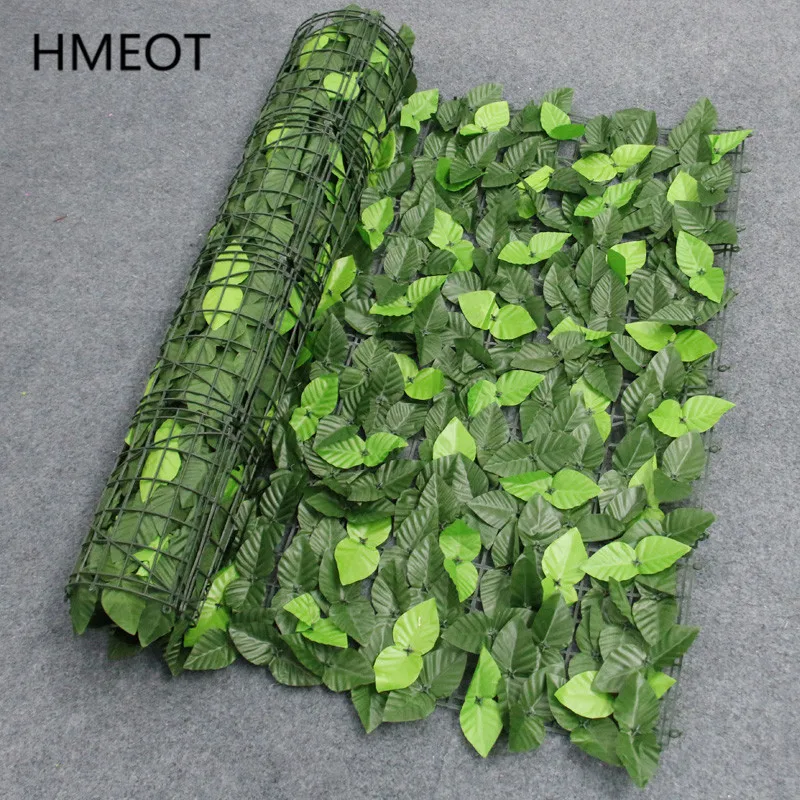 

UV Protection Artificial Balcony Green Leaf Fence Roll Up Panel Ivy Privacy Garden Fence Backyard Home Decor Rattan Plants Wall
