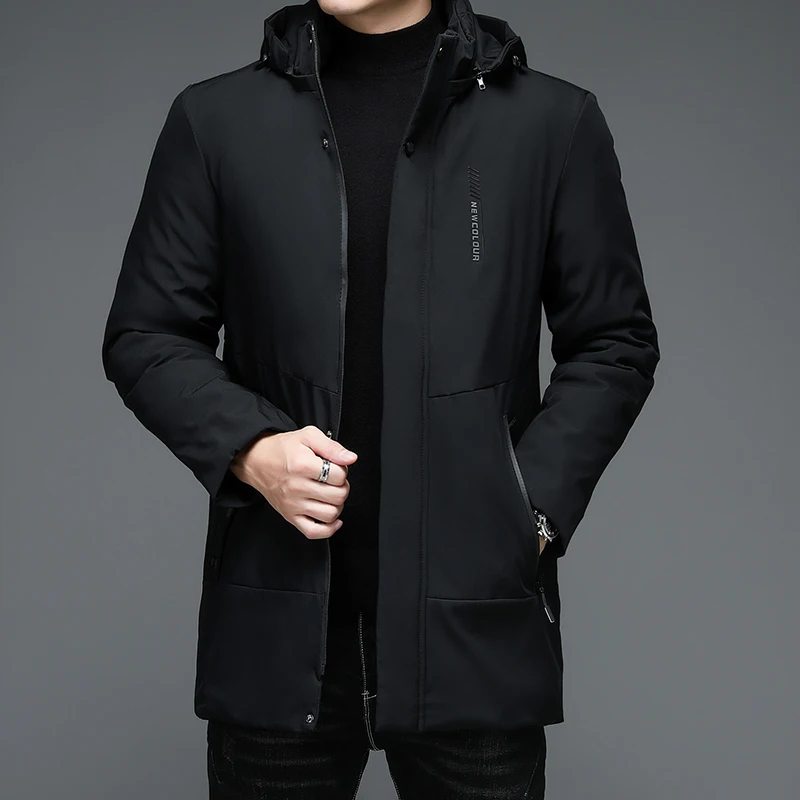 Top Quality Warm Thick Winter New Brand Casual Fashion Mens Parka Jacket Classic Hooded Windbreaker Outerwear Coats Men Clothes